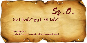 Szilvágyi Ottó névjegykártya