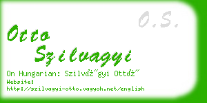 otto szilvagyi business card